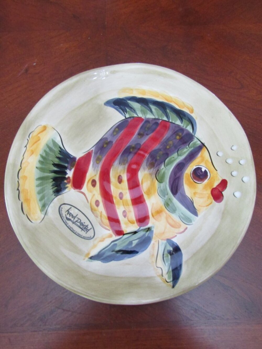 Daris Farrucci Designs Hand Painted Dinner Plate